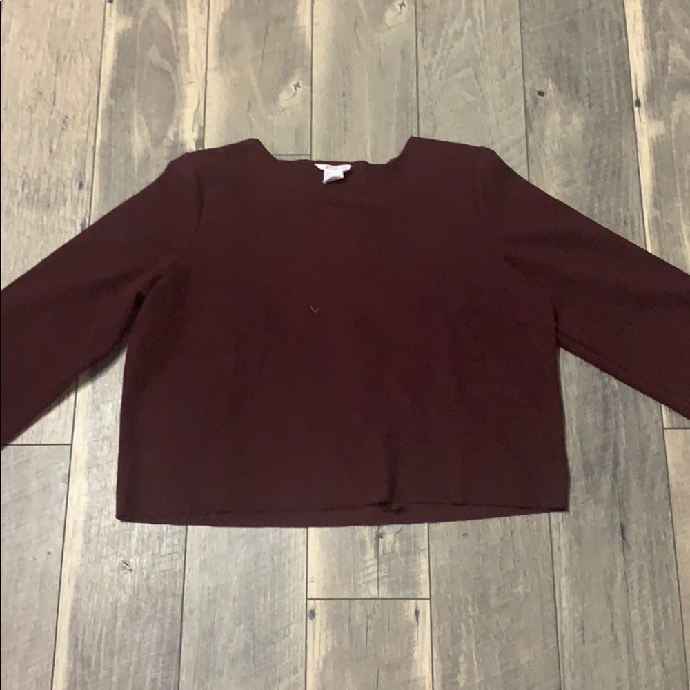 Frayed “ For The Republic Denim” semi-crop long